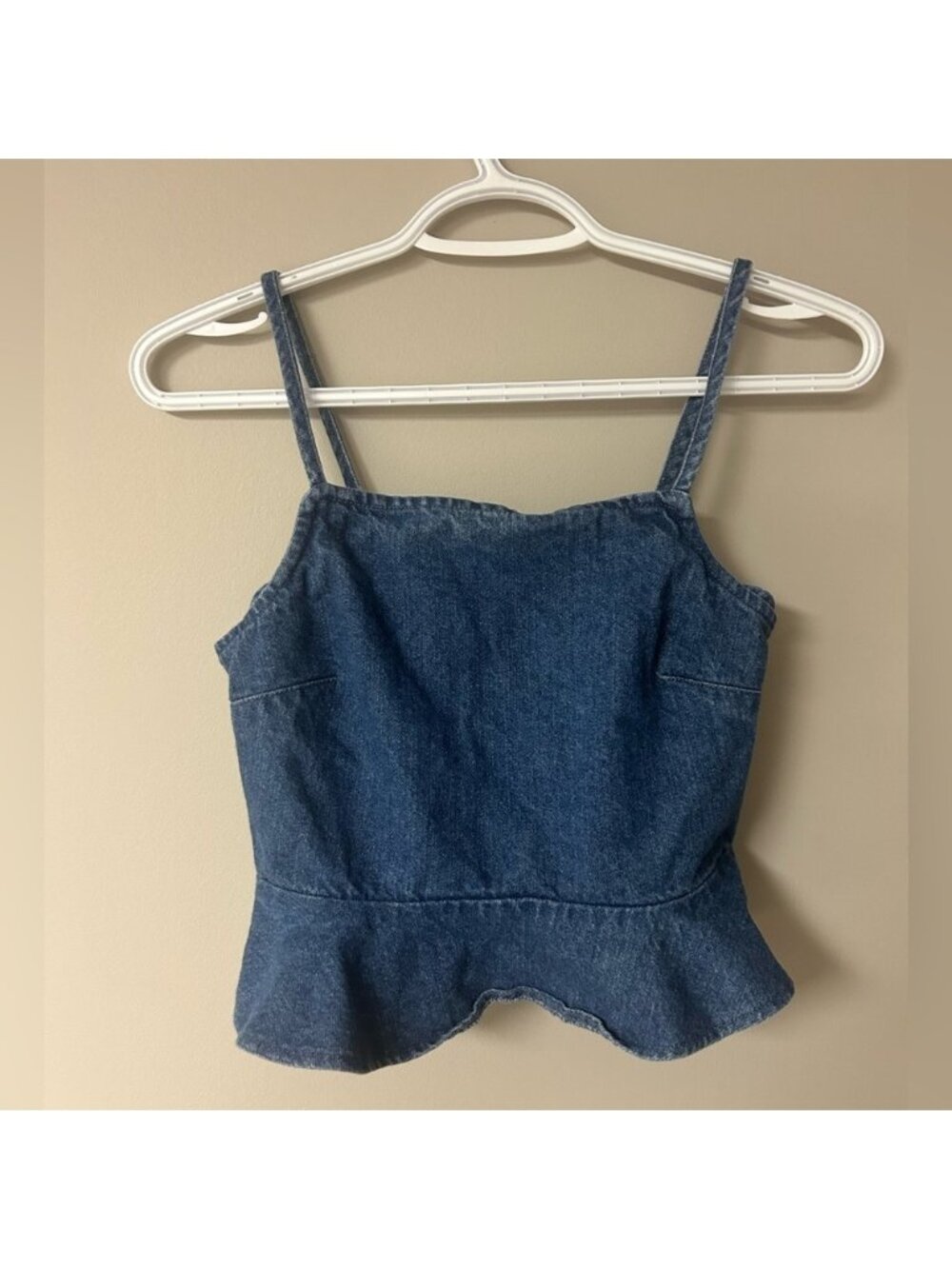 American Eagle Outfitters Denim Cami Cropped Top